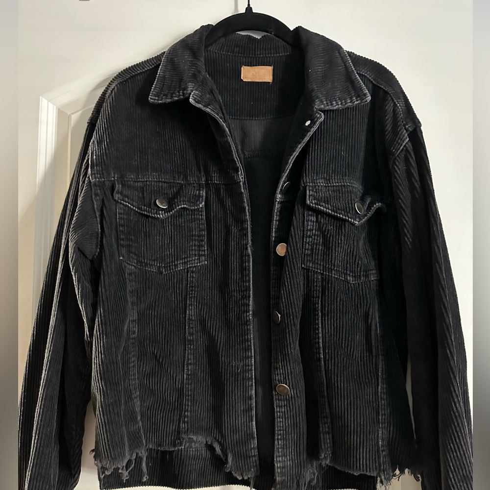 Faded Black Corduroy Jacket